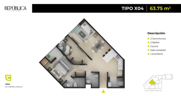 Authentic 1 BR in Miraflores